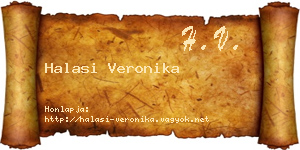 Halasi Veronika névjegykártya